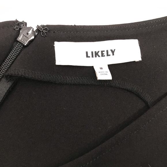 Likely Black Cut Out Sleeveless Mini Dress Size 8 - Picture 10 of 13